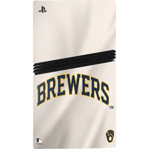 MLB Milwaukee Brewers Home Jersey PS5 Pro Console Skin