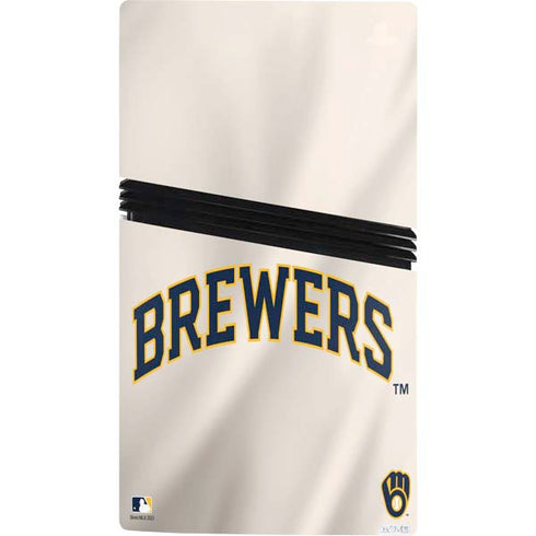 MLB Milwaukee Brewers Home Jersey PS5 Pro Console Skin