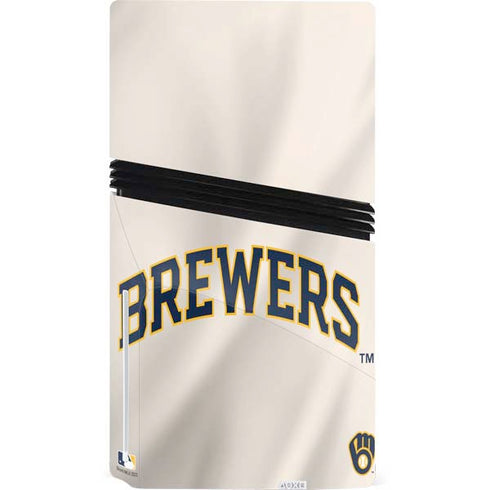 MLB Milwaukee Brewers Home Jersey PS5 Pro Disk Console Skin