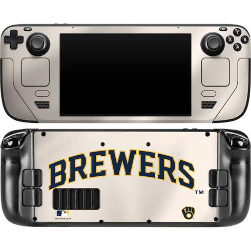 MLB Milwaukee Brewers Home Jersey Steam Deck Handheld Gaming Computer OLED Skin