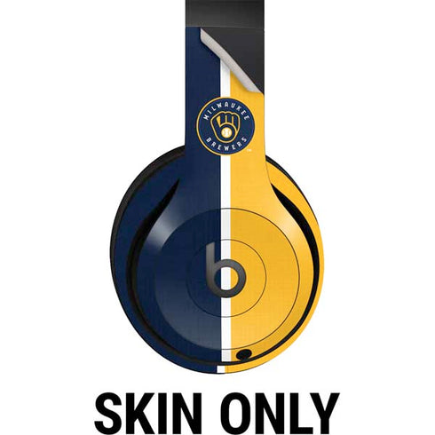 MLB Milwaukee Brewers Split Beats Studio Pro Wireless Headphones Skin