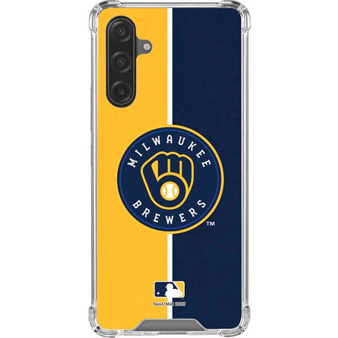 MLB Milwaukee Brewers Split Galaxy A17 Clear Case