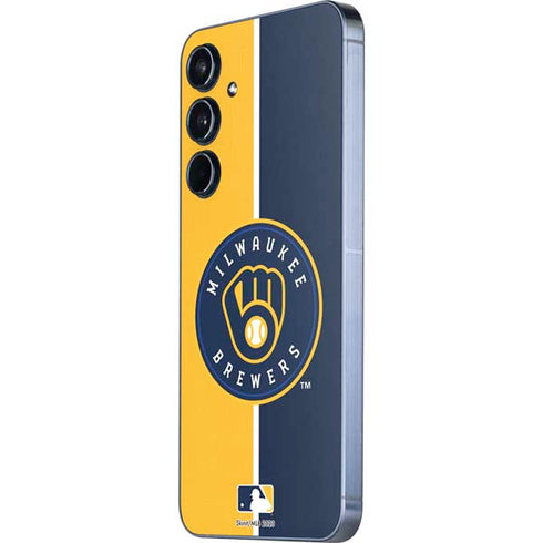 MLB Milwaukee Brewers Split Galaxy A35 5G Skin