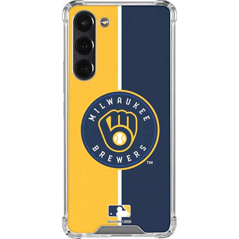 MLB Milwaukee Brewers Split Galaxy S24 FE Clear Case