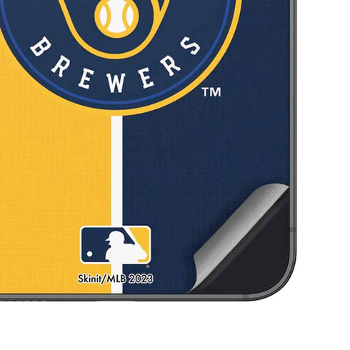 MLB Milwaukee Brewers Split Galaxy S25 Plus Skin