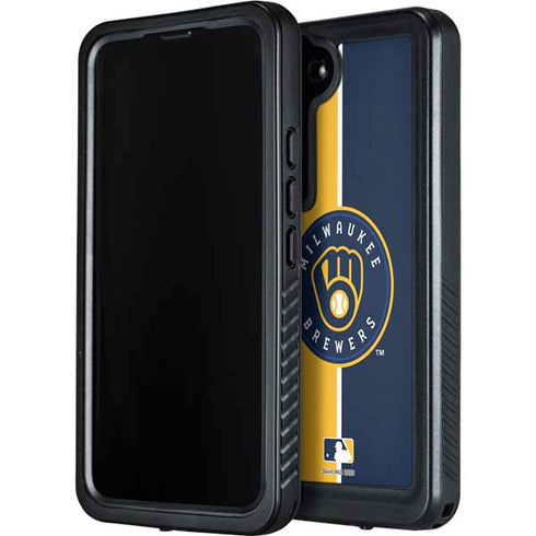 MLB Milwaukee Brewers Split Galaxy S24 Plus Waterproof Case