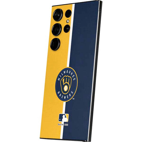 MLB Milwaukee Brewers Split Galaxy S25 Ultra Skin