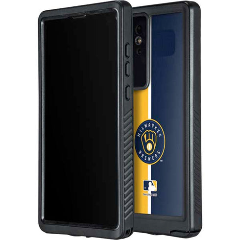MLB Milwaukee Brewers Split Galaxy S24 Ultra Waterproof Case
