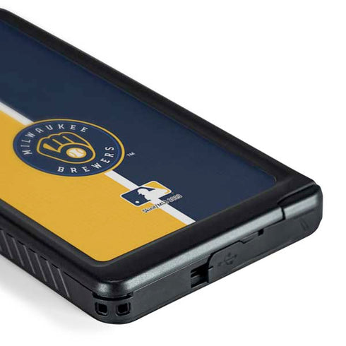 MLB Milwaukee Brewers Split Galaxy S24 Ultra Waterproof Case