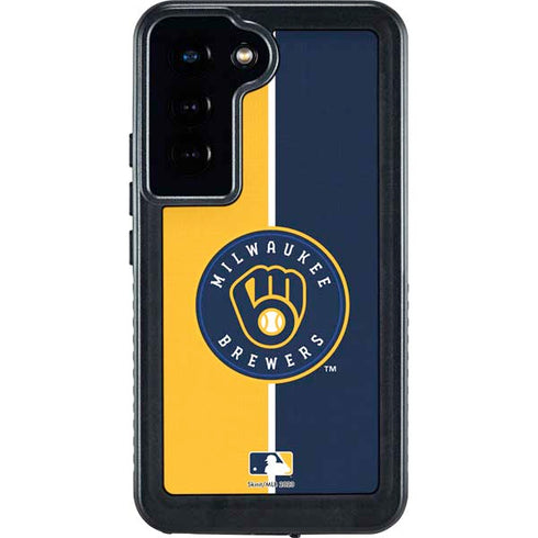 MLB Milwaukee Brewers Split Galaxy S24 Waterproof Case