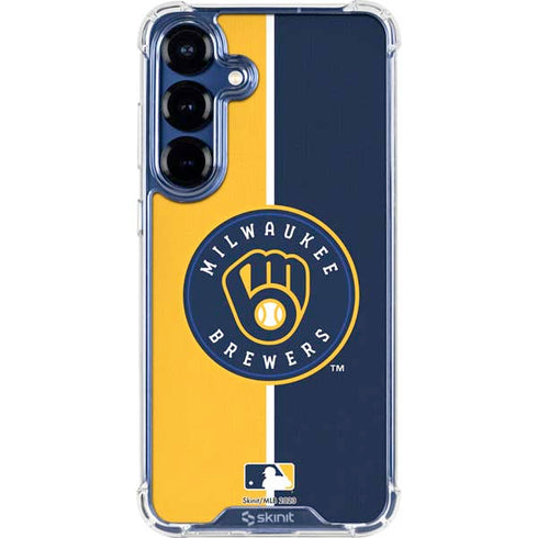 MLB Milwaukee Brewers Split Galaxy S25 Clear Case