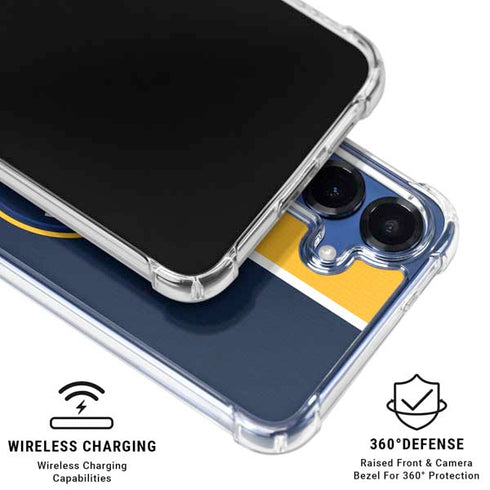 MLB Milwaukee Brewers Split Galaxy S25 FE Clear Case