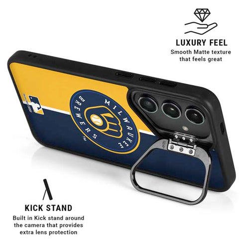 MLB Milwaukee Brewers Split Galaxy S26 Kickstand Case