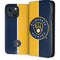 MLB Milwaukee Brewers Split iPhone 15 Plus Folio Case