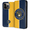 MLB Milwaukee Brewers Split iPhone 15 Pro Max Folio Case