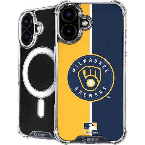 MLB Milwaukee Brewers Split iPhone 16 MagSafe Case