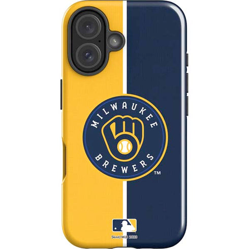 MLB Milwaukee Brewers Split iPhone 16 Plus Impact Case