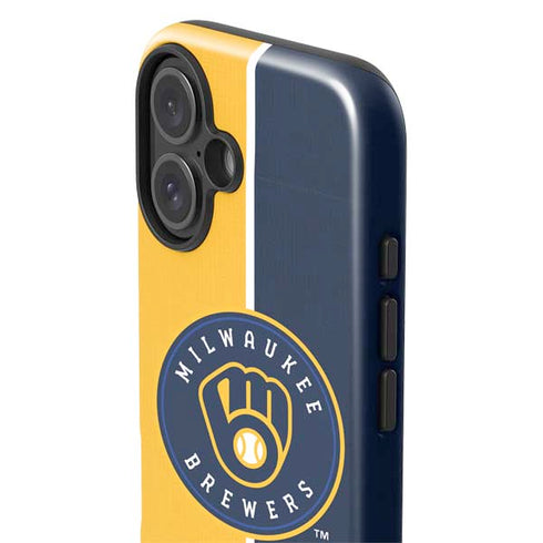 MLB Milwaukee Brewers Split iPhone 16 Plus Impact Case