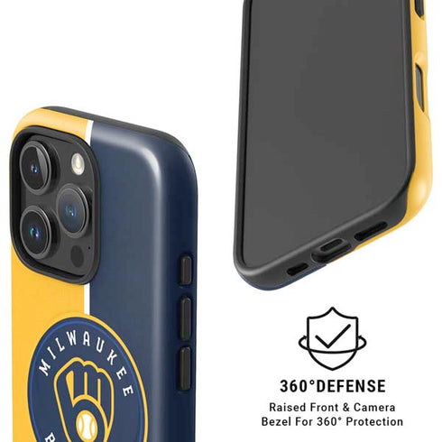 MLB Milwaukee Brewers Split iPhone 16 Pro Magsafe Impact Case