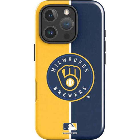 MLB Milwaukee Brewers Split iPhone 16 Pro Max Impact Case
