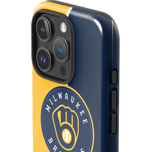 MLB Milwaukee Brewers Split iPhone 16 Pro Max Impact Case