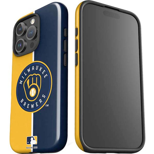 MLB Milwaukee Brewers Split iPhone 16 Pro Max Impact Case
