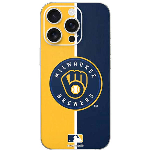 MLB Milwaukee Brewers Split iPhone 16 Pro Skin