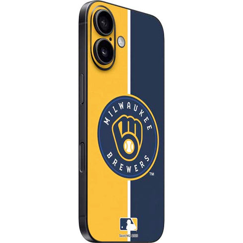 MLB Milwaukee Brewers Split iPhone 16 Skin