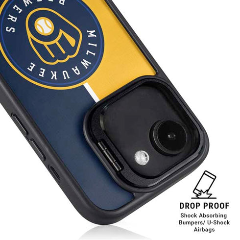 MLB Milwaukee Brewers Split iPhone 16e Kickstand Case