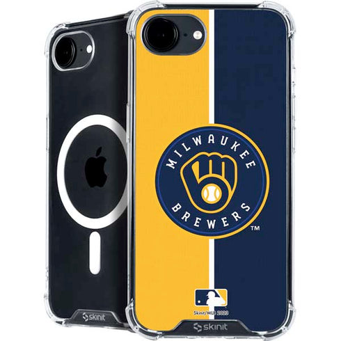 MLB Milwaukee Brewers Split iPhone 16e MagSafe Case