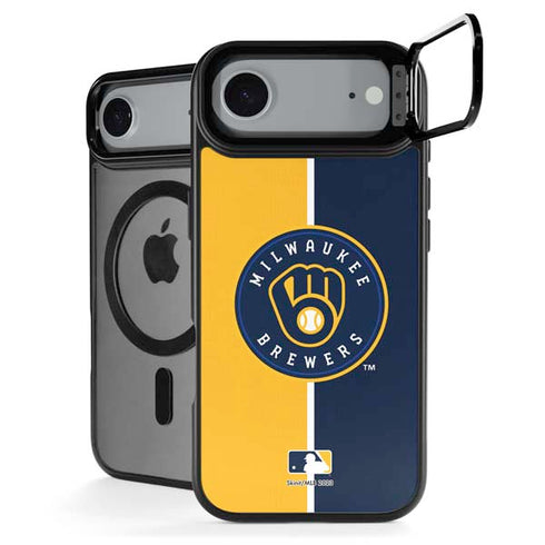 MLB Milwaukee Brewers Split iPhone 17 Air Kickstand Case