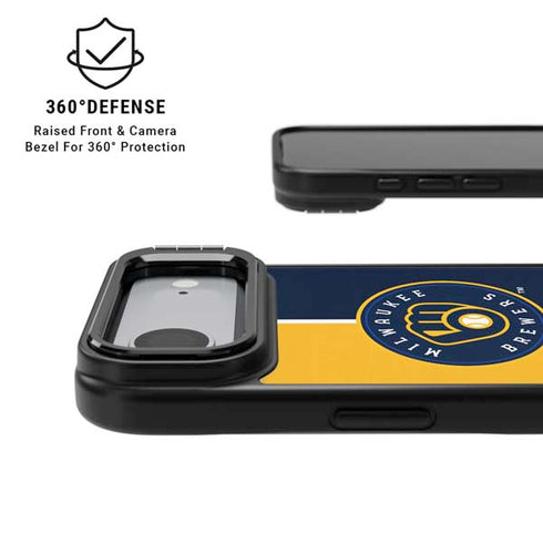 MLB Milwaukee Brewers Split iPhone 17 Air Kickstand Case