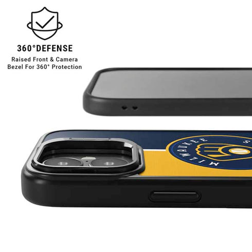 MLB Milwaukee Brewers Split iPhone 17 Kickstand Case