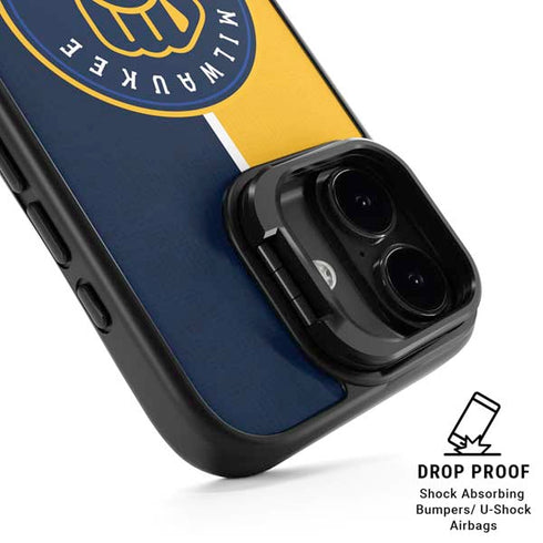 MLB Milwaukee Brewers Split iPhone 17 Kickstand Case