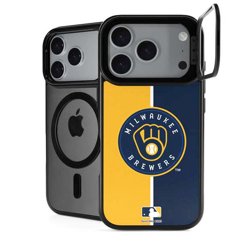 MLB Milwaukee Brewers Split iPhone 17 Pro Kickstand Case