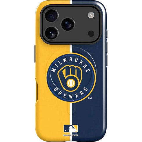 MLB Milwaukee Brewers Split iPhone 17 Pro Magsafe Impact Case