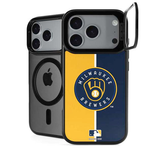 MLB Milwaukee Brewers Split iPhone 17 Pro Max Kickstand Case