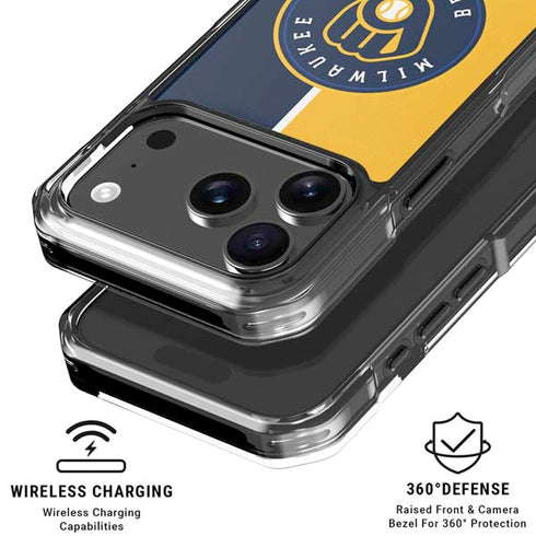 MLB Milwaukee Brewers Split iPhone 17 Pro Max MagSafe Case