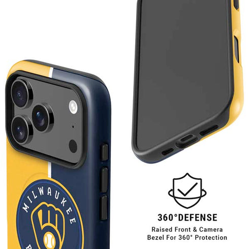 MLB Milwaukee Brewers Split iPhone 17 Pro Max Magsafe Impact Case