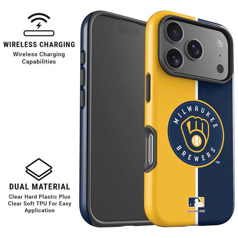 MLB Milwaukee Brewers Split iPhone 17 Pro Max Magsafe Impact Case
