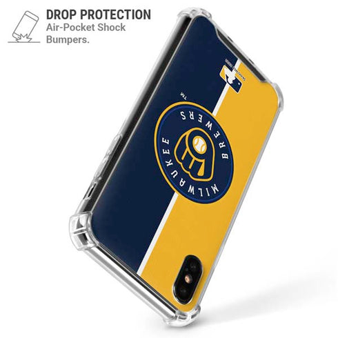 MLB Milwaukee Brewers Split iPhone X/XS Clear Case