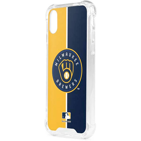 MLB Milwaukee Brewers Split iPhone XS Clear Case