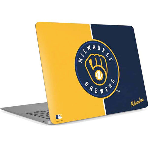 MLB Milwaukee Brewers Split Apple MacBook Air Skin
