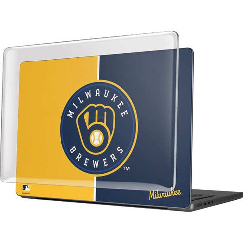 MLB Milwaukee Brewers Split MacBook Pro 14in (2021-24) Case plus Skin