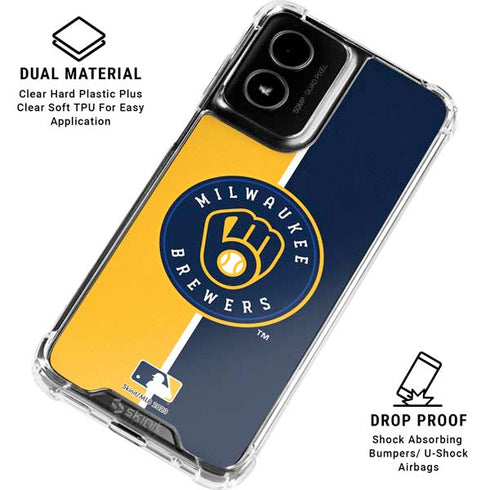 MLB Milwaukee Brewers Split Moto G Power 5G (2024) Clear Case