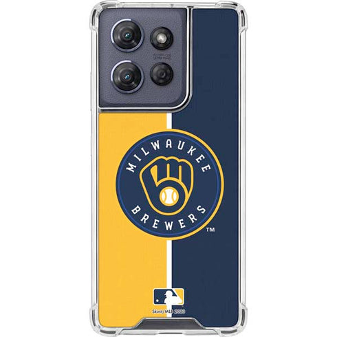 MLB Milwaukee Brewers Split Moto G Power 5G (2025) Clear Case