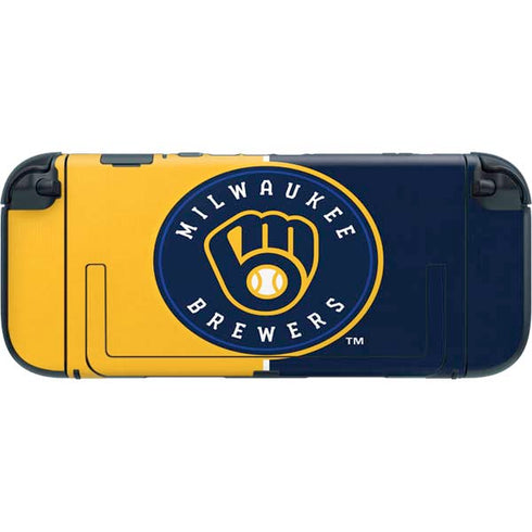 MLB Milwaukee Brewers Split Nintendo Switch 2 (2025) with Joy-Con Skin