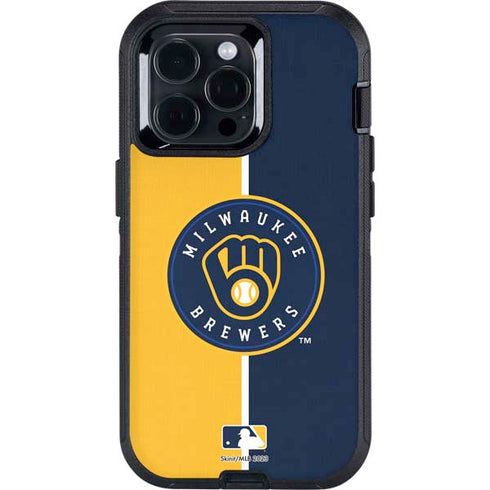 MLB Milwaukee Brewers Split Otterbox Defender iPhone Skin
