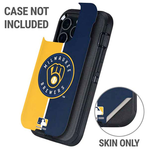 MLB Milwaukee Brewers Split Otterbox Defender iPhone Skin