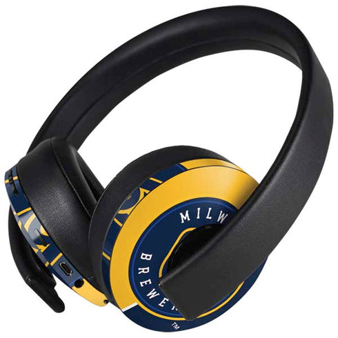 MLB Milwaukee Brewers Split PlayStation 4 Gold Wireless Headset Skin